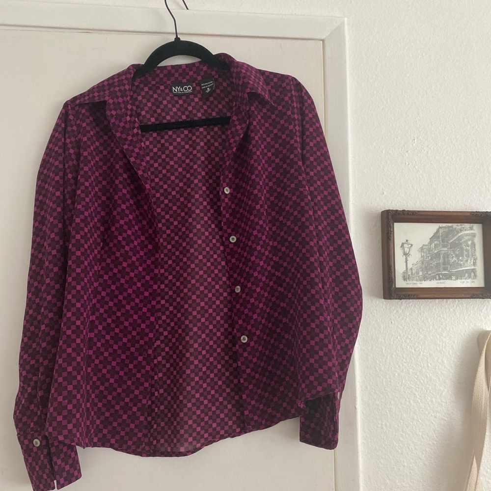 Vintage NY and Co. Checkered button up